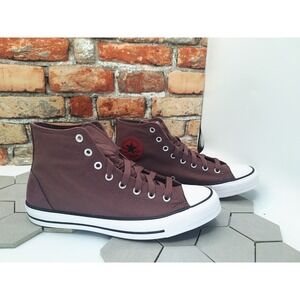 Converse CTAS High Top Shoes Sneakers A12710F Park‎ Red Suede Canvas Men Sz 11.5